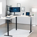 VIVO Electric Corner 75 x 63 inch L-Shaped Standing Desk, Memory Height - Image 2