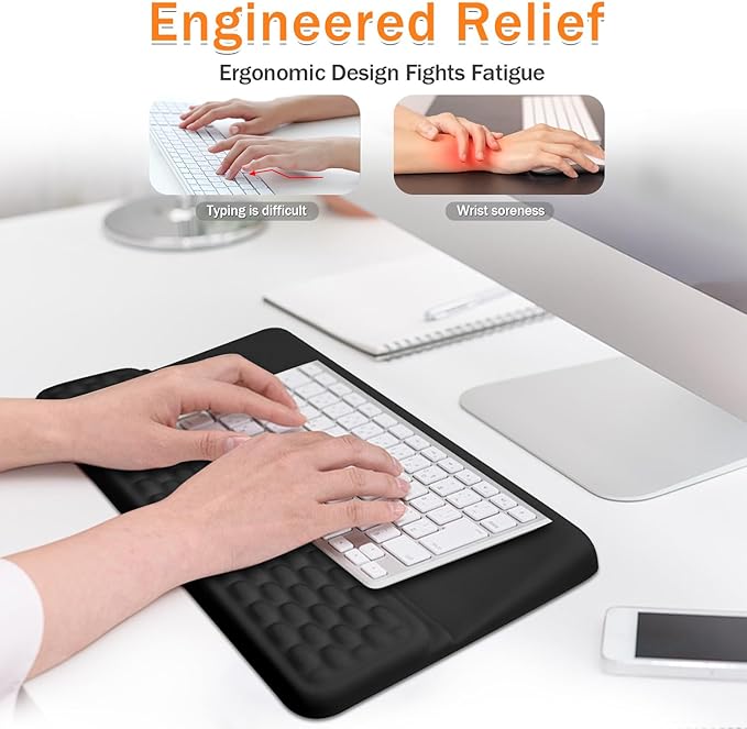 Ergonomic Keyboard Riser Holder Lifter Tray Computer Wrist Support Pad - Image 3