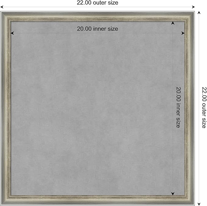 Amanti Art Silver Framed Magnetic Board 22x22 Medium Vision Board - Image 4