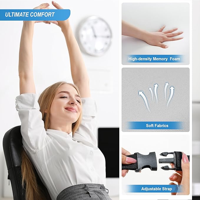 Lumbar Support Pillow for Car, Memory Foam Lumbar Pillow for Lower Back Pain - Image 5