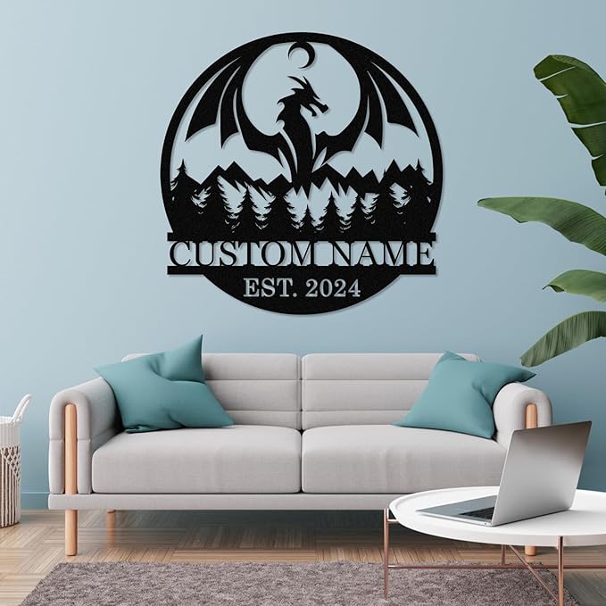 Dyoart Personalized Dragons Metal Signs - Image 8