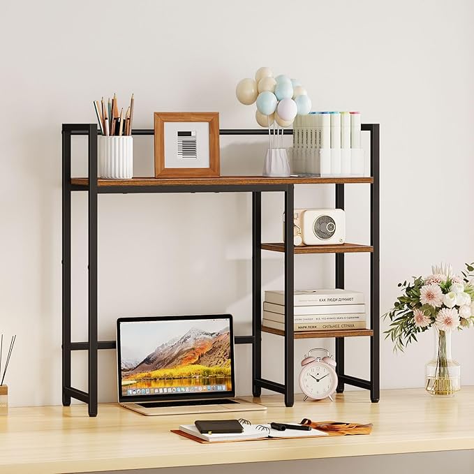 Snughome Desk Shelf, 31.9" Desktop Organizer Shelf, Desk Hutch - Image 2