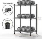 M MZG 450 lbs Steel Storage Shelving 3-Tier Utility Shelving Unit Steel - Image 3