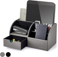 Vlando Office Desk Organizer Leather Desktop Organizer Caddy by VLANDO