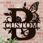 Personalized Custom Letter Name metal Signs, Custom Black Letter Monogram Wall - Image 4