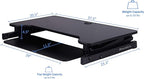 Rocelco 37.5" Deluxe Height Adjustable Standing Desk Converter - Image 4
