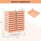 Happygrill 20-Drawer Organizer Cart Tools, Mobile Utility Storage Cart - Image 2