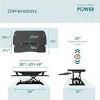 VERSADESK® PowerPro™ 36” x 24” Standing Desk Converter | 7.75” - Image 4
