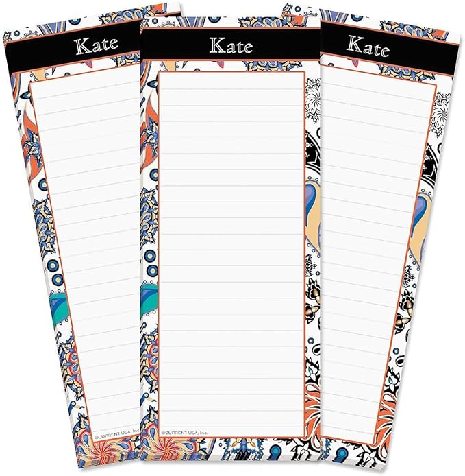 Current Color Paisley Personalized Lined Shopping List Pads by Current