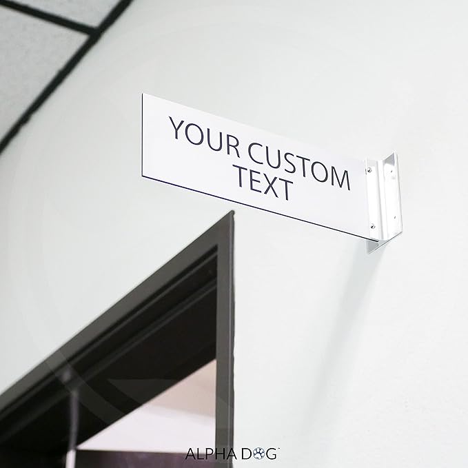 ALPHA DOG SIGNS Custom Projecting Hallway Nameplate, Personalized 2-Line Text - Image 4
