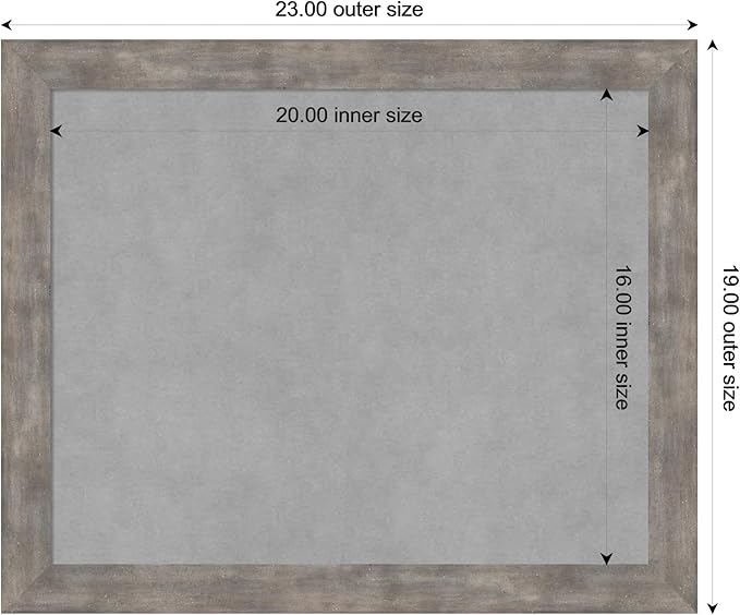 Amanti Art Silver Framed Magnetic Board 19x23 Small Vision Board - Image 3