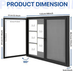 SWANCROWN Enclosed Bulletin Board 48x36in, Outdoor Bulletin Board Weatherproof - Image 2