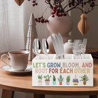 URLLUAE Boho Plant Classroom Wooden Pen Pencil Holder - Image 4