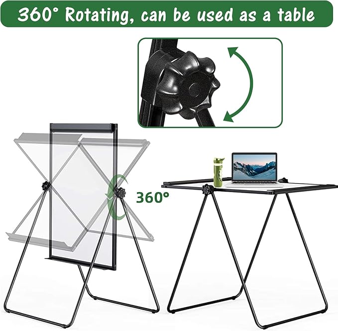 Stand White Board Magnetic 40 x 28 inches Dry Erase Board Double Sided Height - Image 5