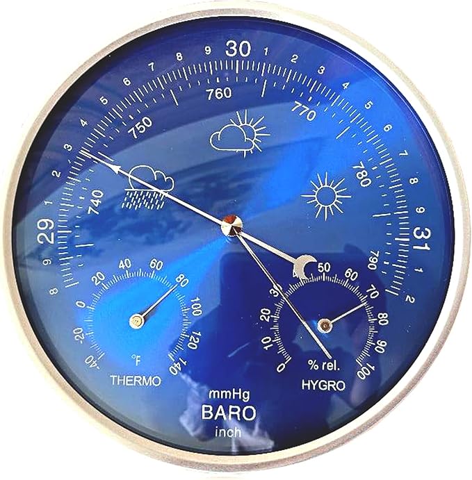 3 in 1 Barometer for Weather Station, Wall Hanging Thermometer All-Season by Unknown