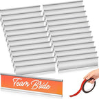 Leifide 24 Pack Name Plates for Doors, 2 x 8 Inches Aluminum Office Name Plate by LEIFIDE