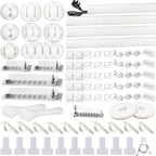 DRIVUU White Cable Management Organizer Kit 4 Cable Sleeve Split, 47Cable Clips by DRIVUU