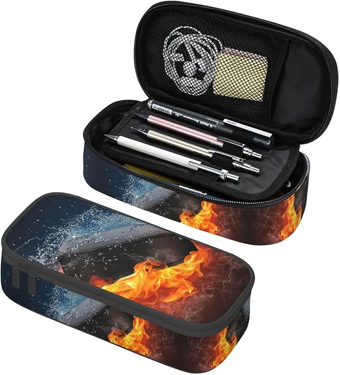 HKHEHOP Hockey Sport Pencil Case Big Capacity Storage Pencil Pouch Stationery by HKHEHOP
