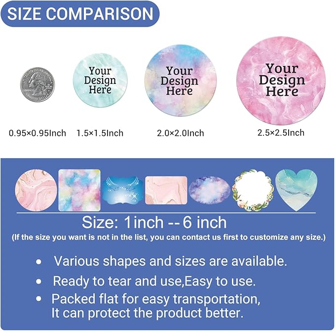 50-1000 Custom Stickers for Business Logo-Customized Personalized Labels - Image 2