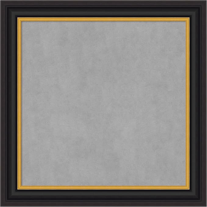 Amanti Art Black Framed Magnetic Board 30x30 Medium Vision Board by AmantiArt