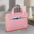 Tamfile Fireproof Accordion File Organizer, Expanding File Folder, Pink | 13 Pocket Colorful, Handle, Zipper & Labels, Multi-Pockets Paper Organizer, for Letter A4 Files, Home, Office, School