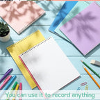 Maitys 6 Pcs Legal Pad Steno Spiral Notebook 8.5" x 11" Top Bound Spiral Pads - Image 4