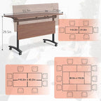JEHUJD Conference Table, 55.1''Folding Conference Room Table - Image 2
