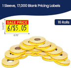 Perco Red Reverse Print on Yellow Sale Price Labels - Image 3