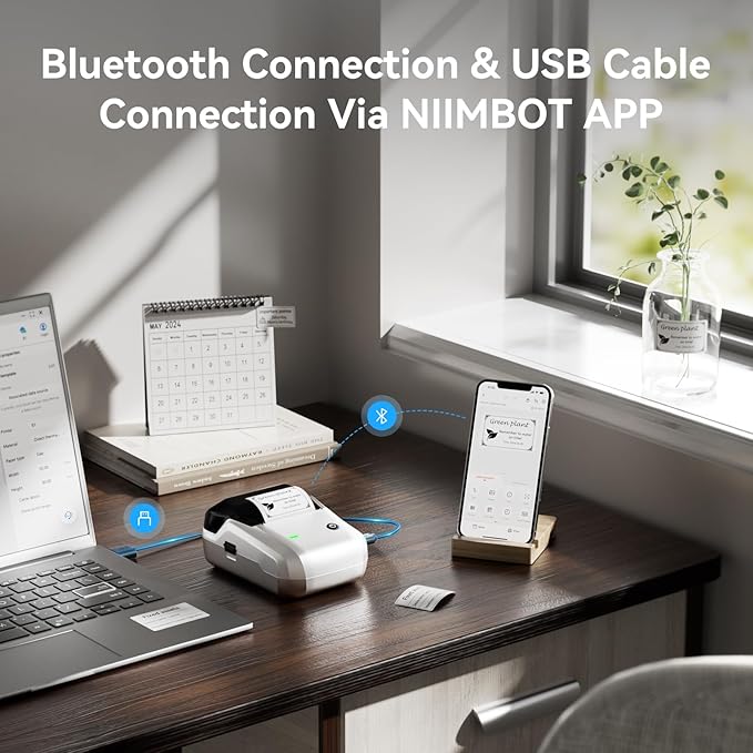 NIIMBOT B1 Label Maker with Tapes, 2 Inch Portable Thermal Label Printer - Image 3