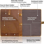 Jack&Chris Leather Portfolio, A4 Document Folder Legal Pad Padfolio, - Image 3