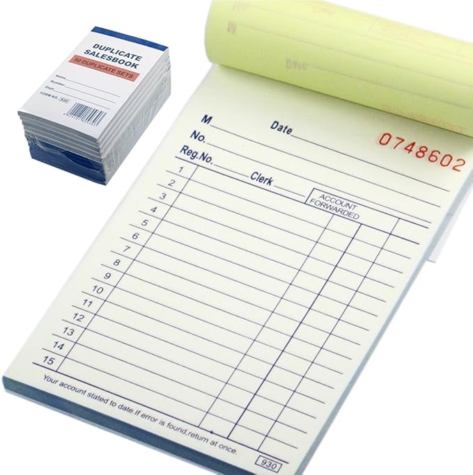 Cotton Fly Sales Order Receipt Book | 3.5" x 5.5" Small Carbonless 2-Part by Cotton+Fly