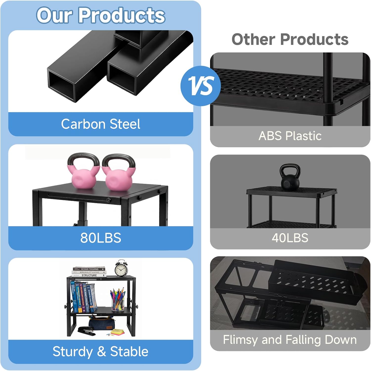 Locker Organizer Shelf, Expandable Width and Height, Locker Shelf | Heavy Duty,Metal,Stackable ,Locker Organizer Shelves Ideal for School, Office,Gym Lockers