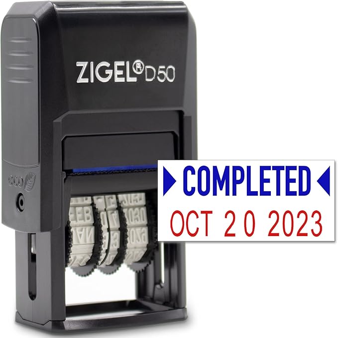 ZIGEL D50 Date Stamp with Completed by ZIGEL