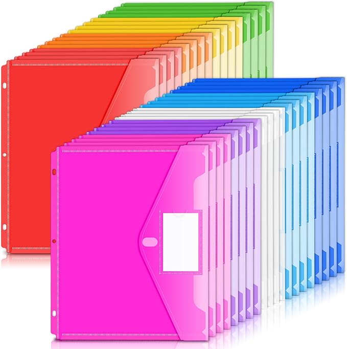 Forvencer Binder Pocket, 36 Pack Super Heavyweight Poly Binder Pocket by Forvencer