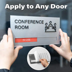 Conference Room Door Signs for Office, Meeting In Progress Door Sign, In Use - Image 4