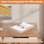 AZFUNN Acrylic Letter-Size Tray, Sturdy Heavy-Duty Clear Printer Paper Tray - Image 4