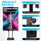 Noliven 4 PCS Adjustable Poster Stand, Double-Sided Freestanding Pedestal Sign - Image 4