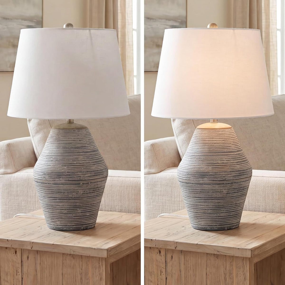 Signature Design by Ashley 1-Piece Table Lamp, Blue Terracotta