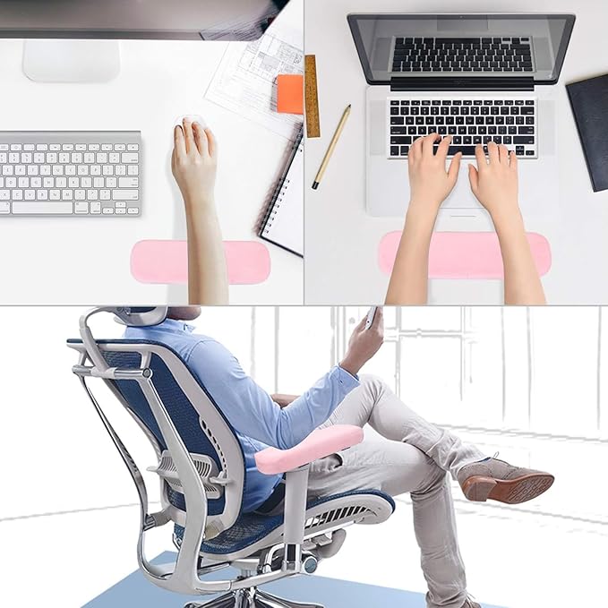 MOSISO Chair Armrest Pads, Memory Foam Home/Office Chair Arm Rest Covers Comfy - Image 5