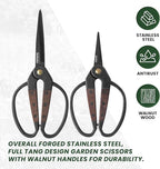 PERWIN Garden Flower Bonsai Scissors, Walnut Wide Handles Pruning Gardening - Image 5
