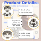50 Sets M5 x 4mm Chicago Screws Silver, Fits 5mm (3/16") Hole | Carbon Steel Cross Head Binding Screws Rivets, for Leather Craft, Book Binding, Photo Albums, Bags, Boots and DIY Decoration