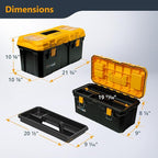 POWERTEC 22-Inch Tool Box with Trays - Image 2