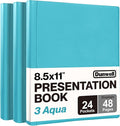 Dunwell Presentation Binder 24-Pocket, Displays 48 Pages, 8.5x11 Portfolio by Dunwell