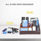 KINGFOM Pu Leather Desk Organizer - Image 7
