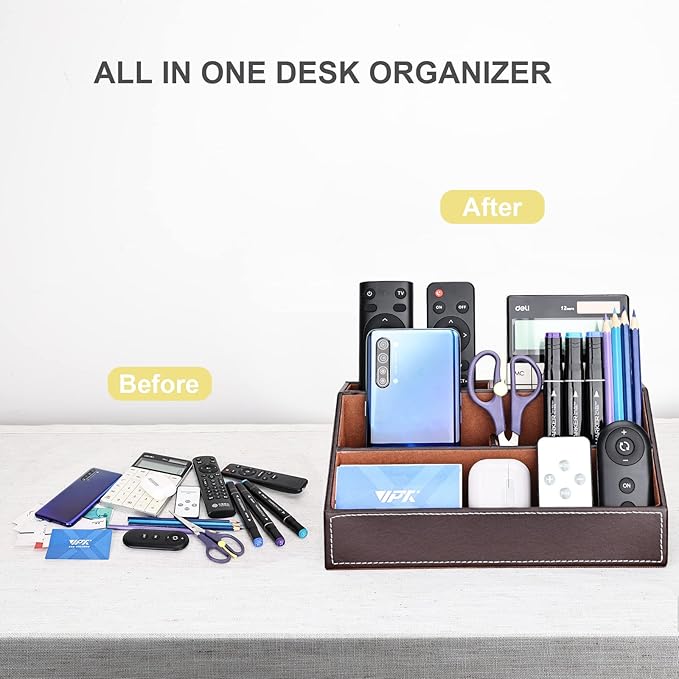 KINGFOM Pu Leather Desk Organizer - Image 7