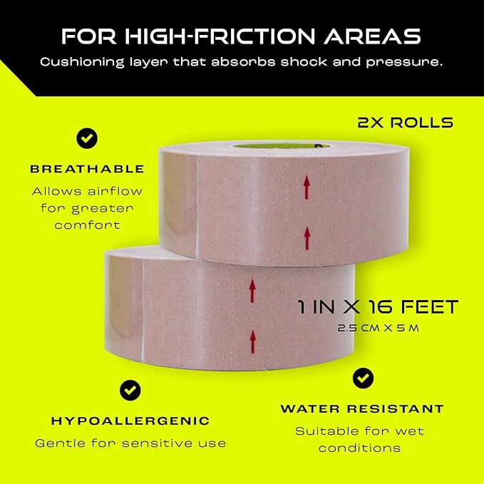 Pebbos Moleskin Tape – 1in x 16ft – Anti-Friction Cushioning Tape | - Image 3