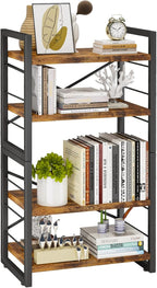 Homeiju Bookshelf, Dorm Desk Hutch, Desk Shelf Organizer, 4 Tier Stackable - Image 9