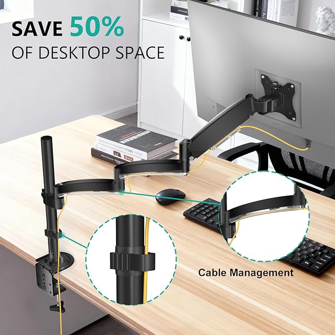 WALI Single Long Monitor Arm - Image 4