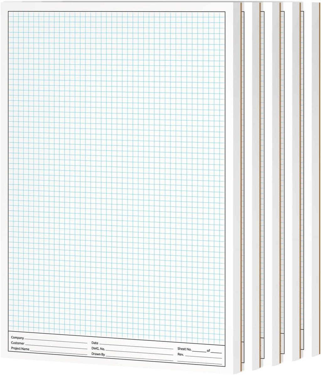 11x17" Graph Paper Pad, for Blueprint Drawings, Engineering & Planning
