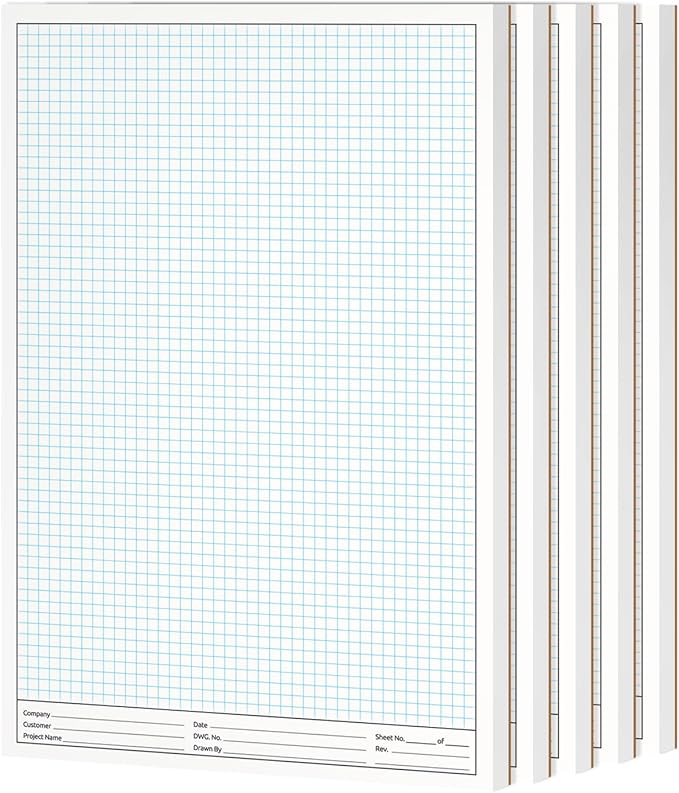 11x17" Graph Paper Pad, for Blueprint Drawings, Engineering & Planning by NextDayLabels